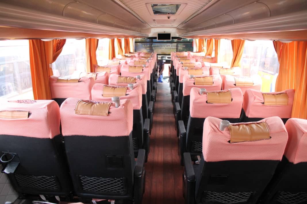 Comfortable bus seating